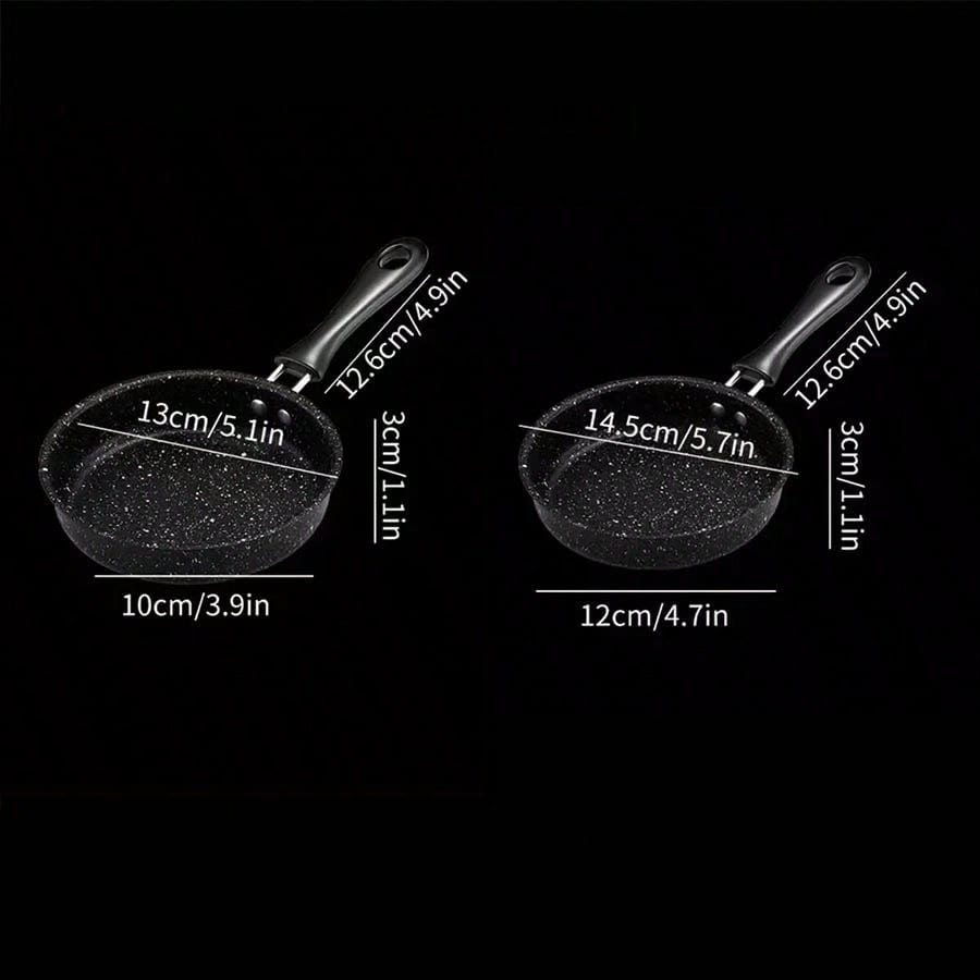 Mini Non Stick Portable Egg Frying Pan 4.7 5.5 Inch Flat Bottom Easy Clean Cookware For Breakfast Camping Travel Induction Gas Stove
