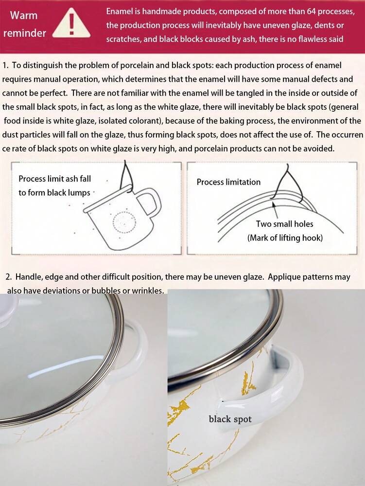 Marble Texture Enamel Soup Pot With Silver Edge Stew Pot Thick Base Energy Saving Safe Acid Alkali Resistant Cookware For Gas Induction