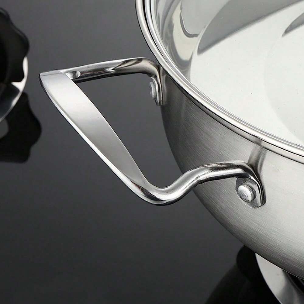 5pcs Stainless Steel Pots With Glass Lid Professional Induction Safe Soup Hot Pot Double Ear Non Stick Heavy Duty Kitchen Cookware Set