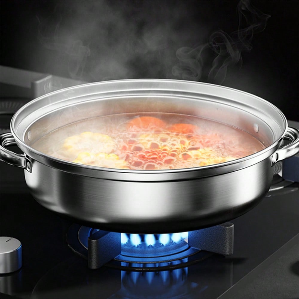 3 Tier Stainless Steel Steamer Pot Set With Lids Multifunction Stockpot Super Thick Steaming Cookware For Vegetables Kitchen Restaurant