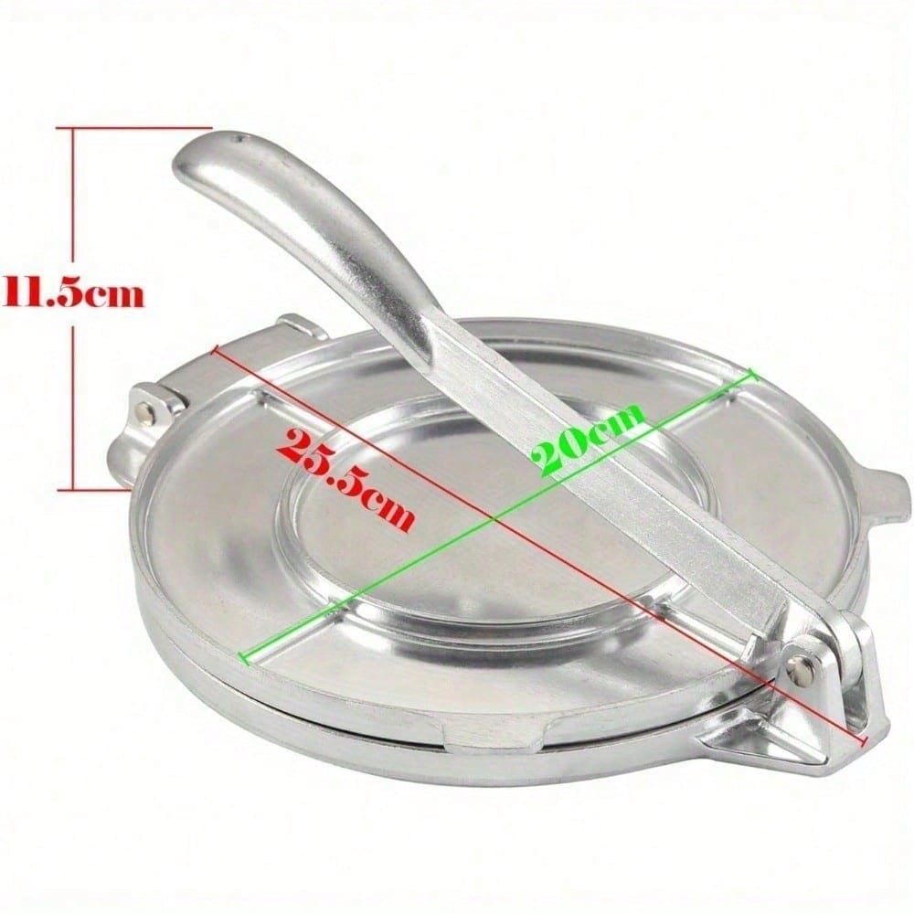 8 Inch Aluminum Tortilla Press Maker For Flour Dough Pie Crusts Flatbread Kitchen Cooking Tool Home Restaurant Silver Kitchen Gadget