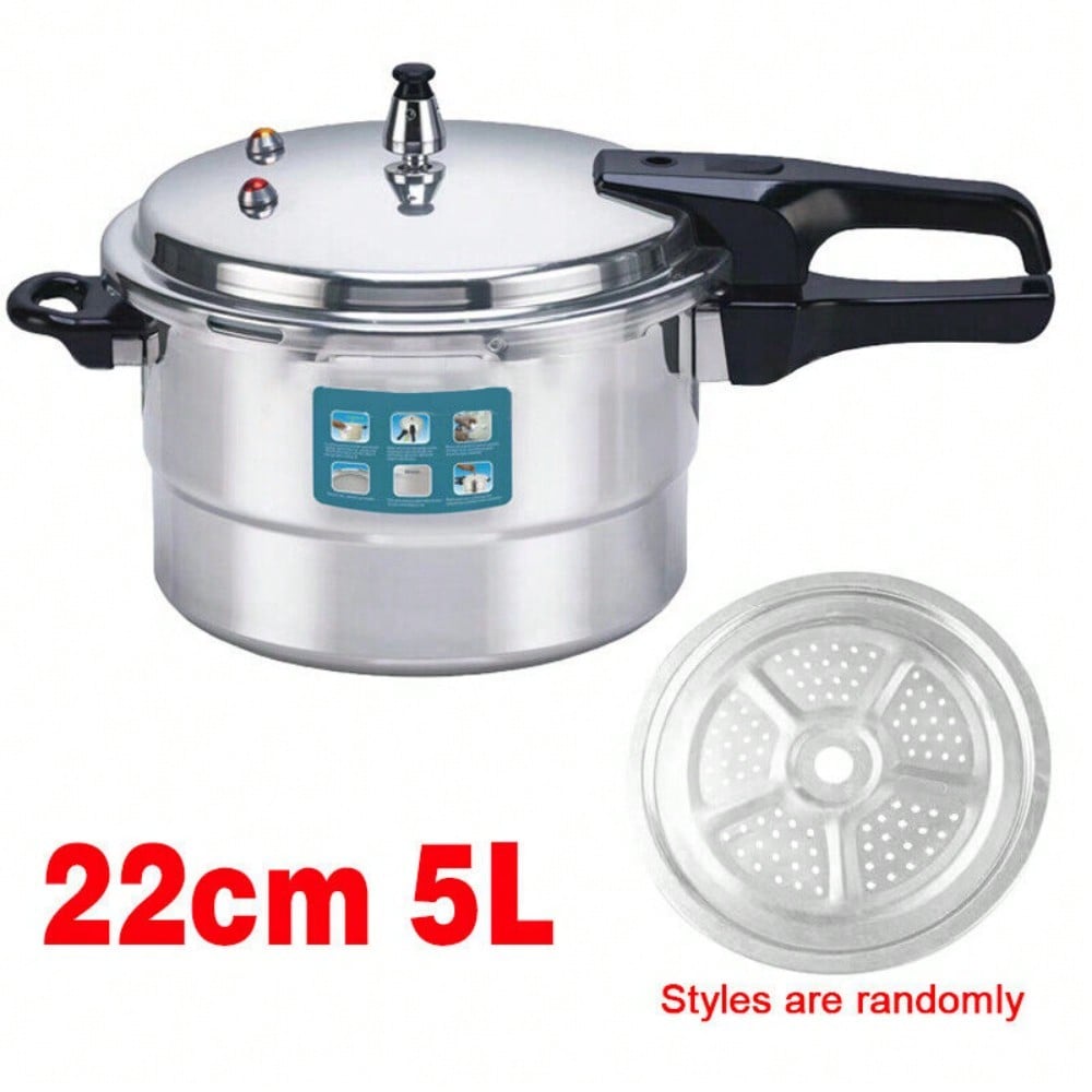5 Litre Aluminum Pressure Cooker With Dual Handle Kitchen Catering Cookware For Home Restaurant Heavy Duty Pot Induction Gas Stove