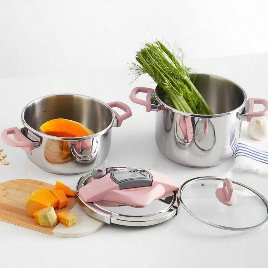 Stainless Steel Pressure Cooker Induction Compatible Heavy Duty Kitchen Cookware Safe Durable Pot For Soup Stew Rice Daily Cooking Use