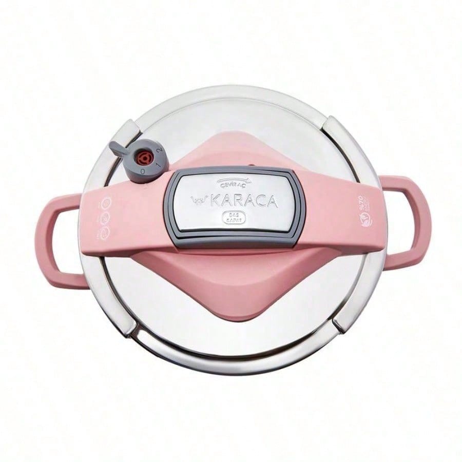 Stainless Steel Pressure Cooker Induction Compatible Heavy Duty Kitchen Cookware Safe Durable Pot For Soup Stew Rice Daily Cooking Use