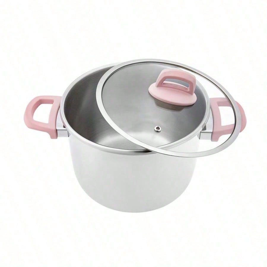 Stainless Steel Pressure Cooker Induction Compatible Heavy Duty Kitchen Cookware Safe Durable Pot For Soup Stew Rice Daily Cooking Use