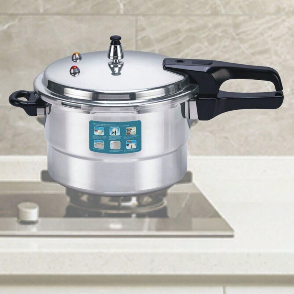 5 Litre Aluminum Pressure Cooker With Dual Handle Kitchen Catering Cookware For Home Restaurant Heavy Duty Pot Induction Gas Stove